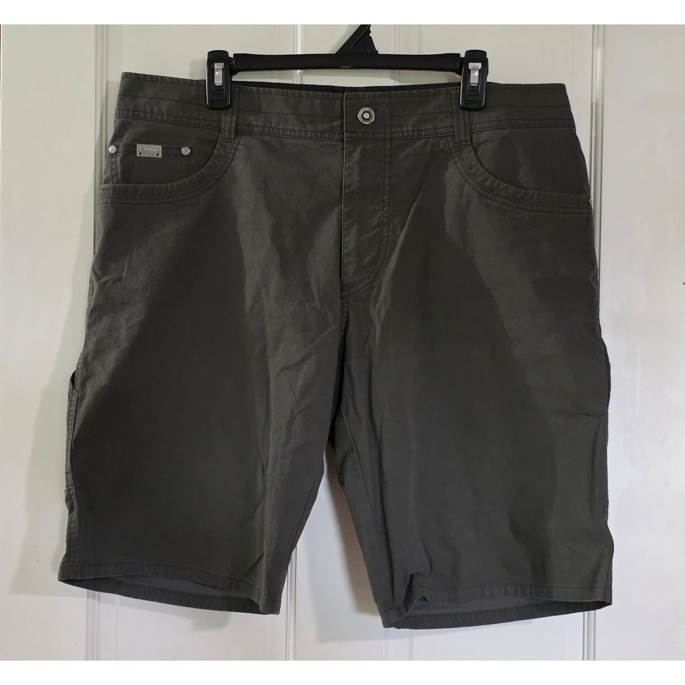 Kuhl Shorts Mens 38 Charcoal Grey Vintage Patina Cotton Blend Stretch Gorpcore